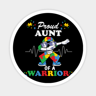 Proud Aunt of Warrior Autism Awareness Gift for Birthday, Mother's Day, Thanksgiving, Christmas Magnet